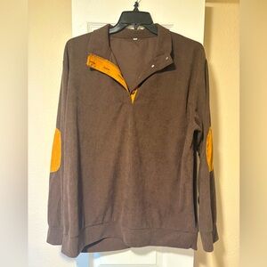 Brown Corduroy Pullover – XL (Unisex Fit)